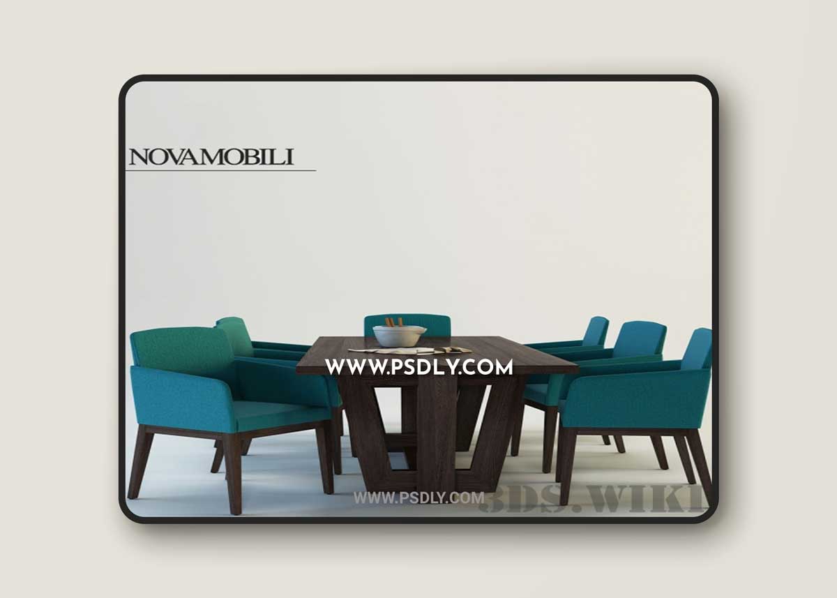 3D Models Novamobili Adam & Candy table + chair 05