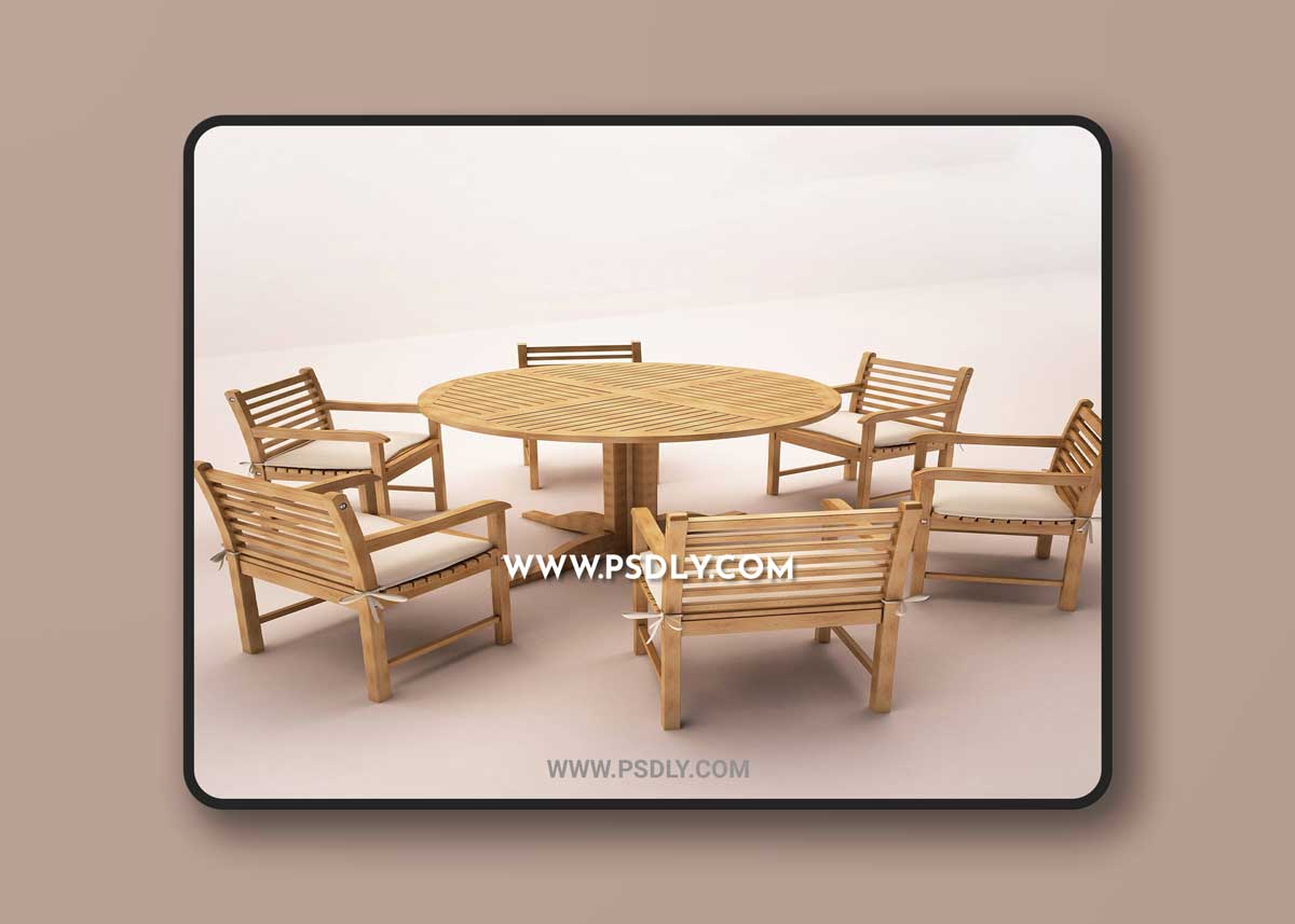 3D Models Table & chairs 011