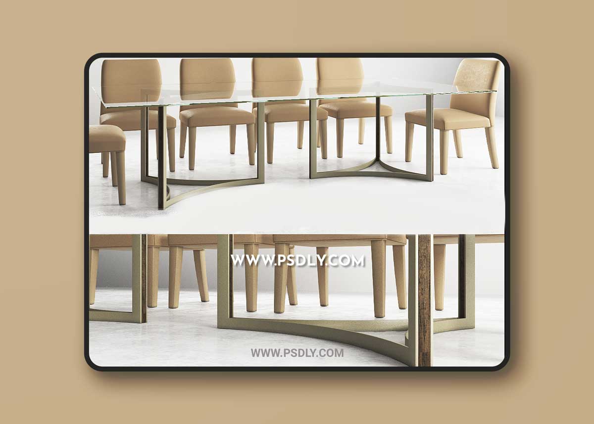 3D Models Table with chairs 008 3D Model