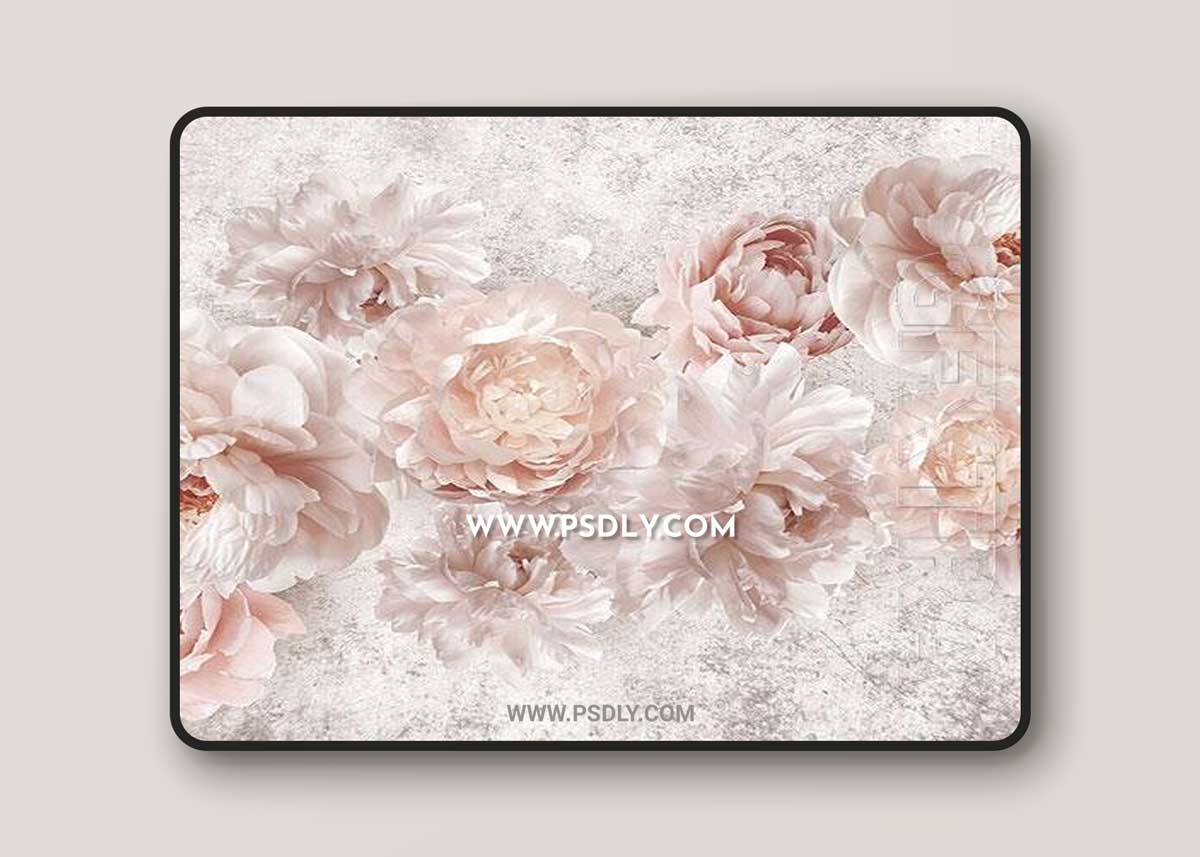3D Texture with peonies