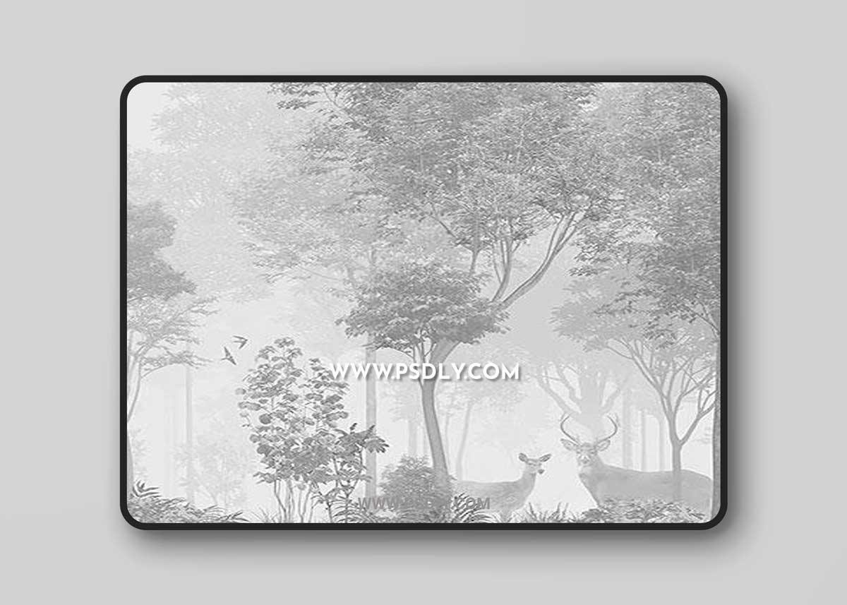 3D texture deer and nature