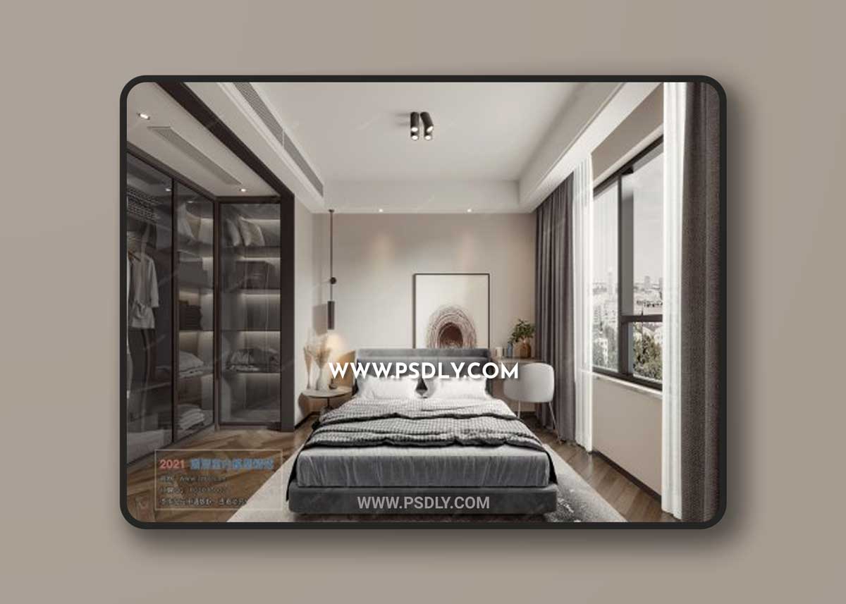 3d66 2021 | Bedroom VRay 02 3D Model