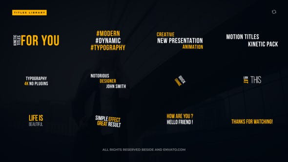 Videohive Kinetic Modern Titles | After Effects 35632063