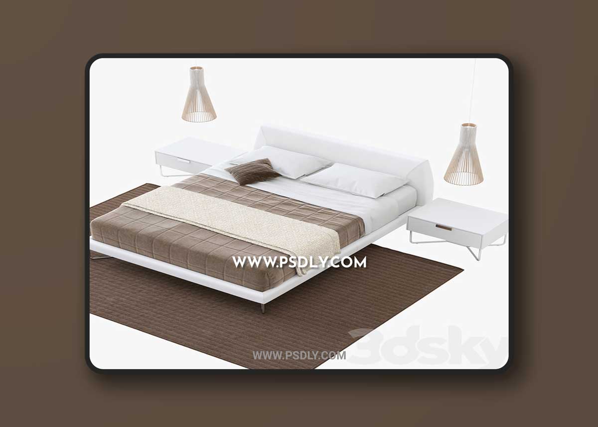 Bed Novamobili Chocolate 3D Model
