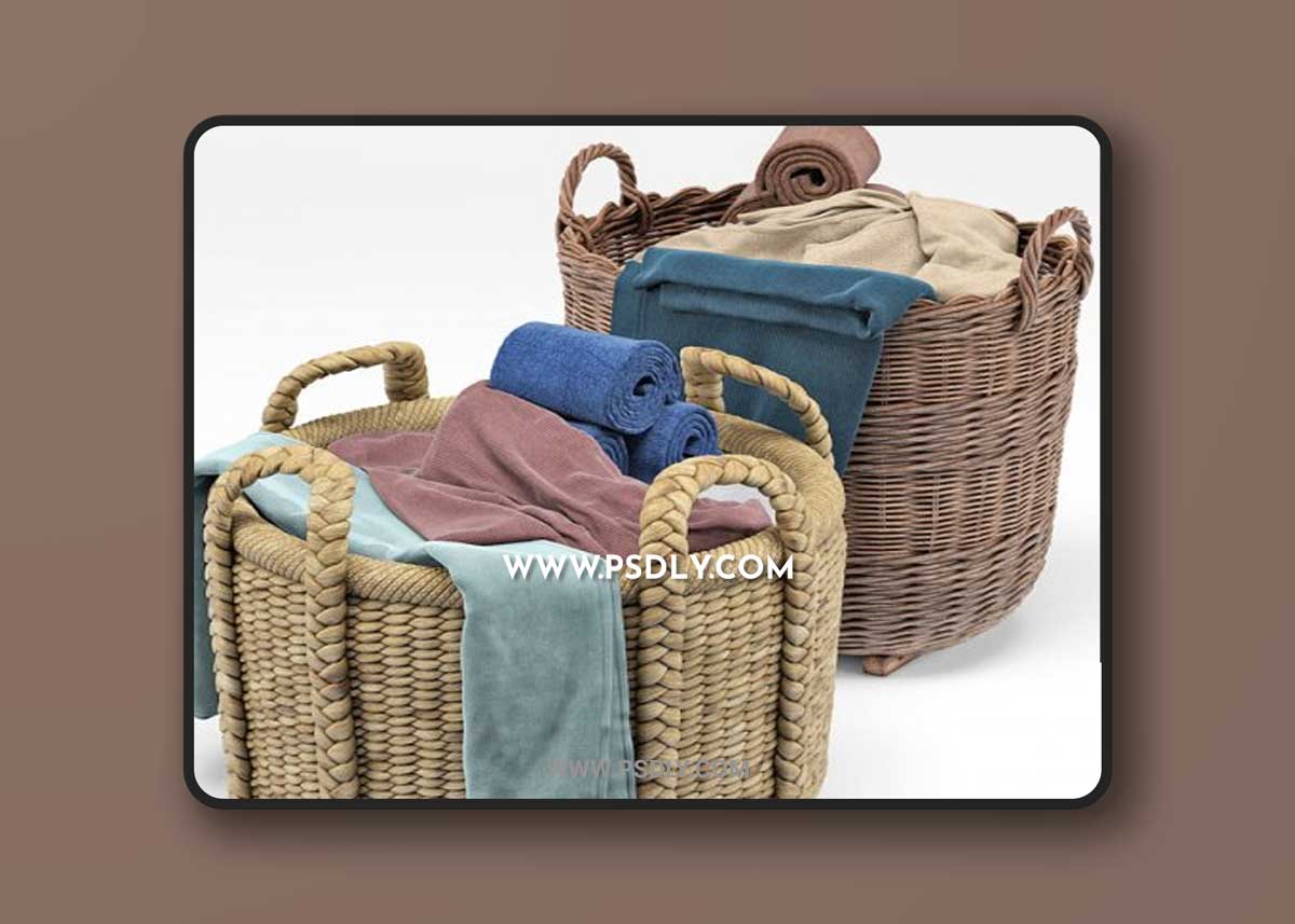 Borocay Wicker Floor Basket, Blossom Hand Woven Basket