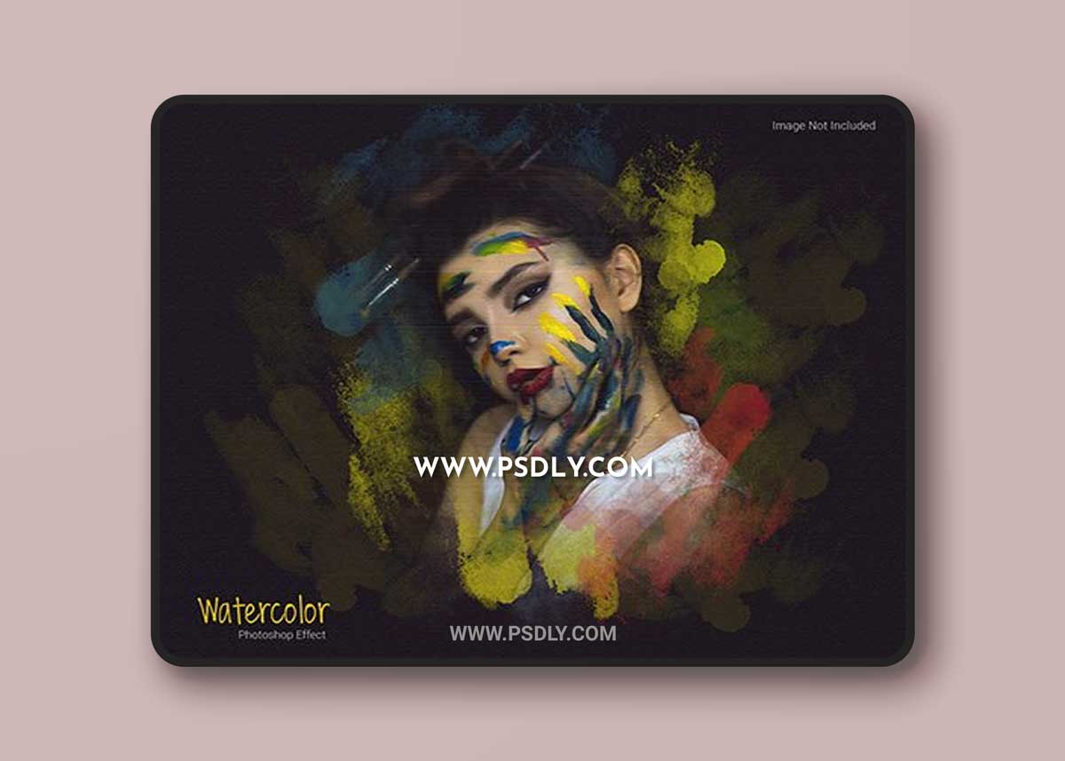 Brush watercolor photo effect