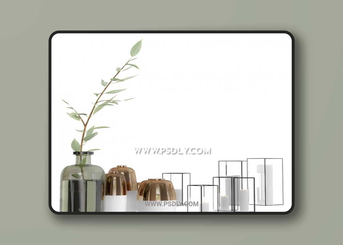 Candles decor set 3D Model