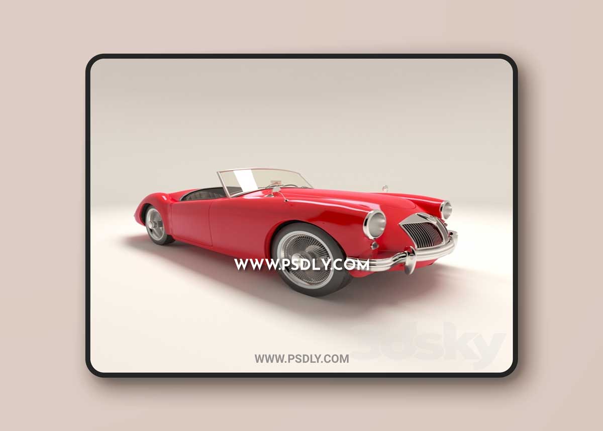 Car MG & MGA& 1955 3D Model