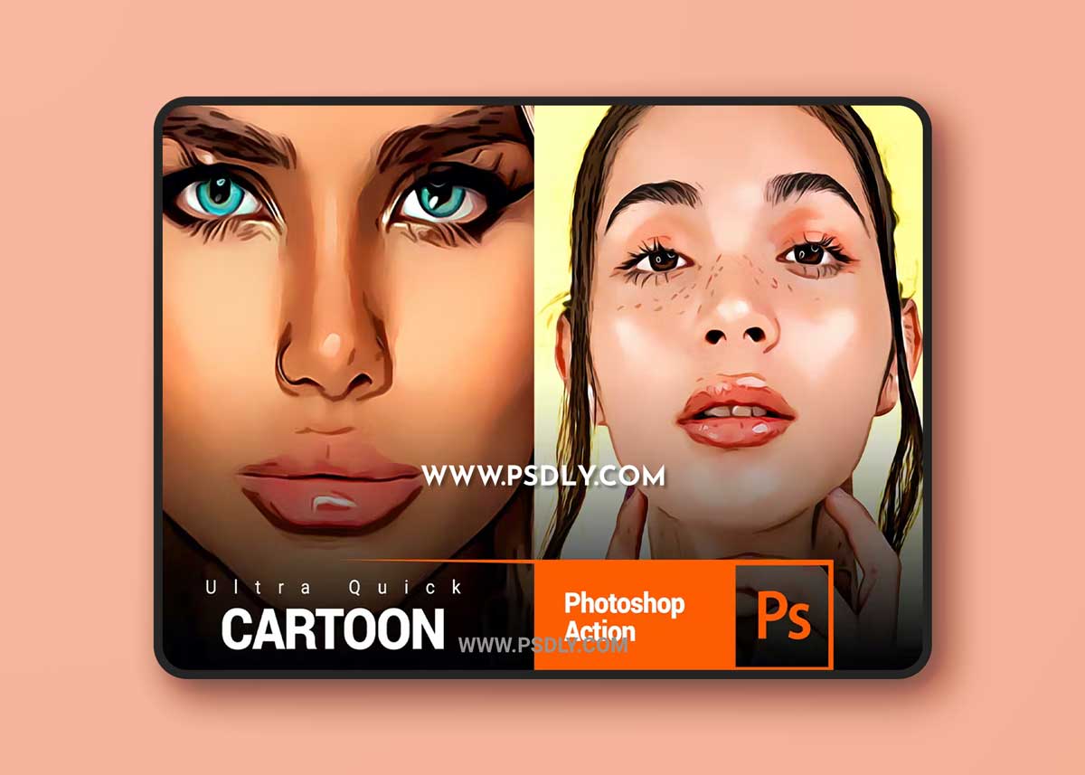 Cartoon Ultra Quick - 10sec - Photoshop Action