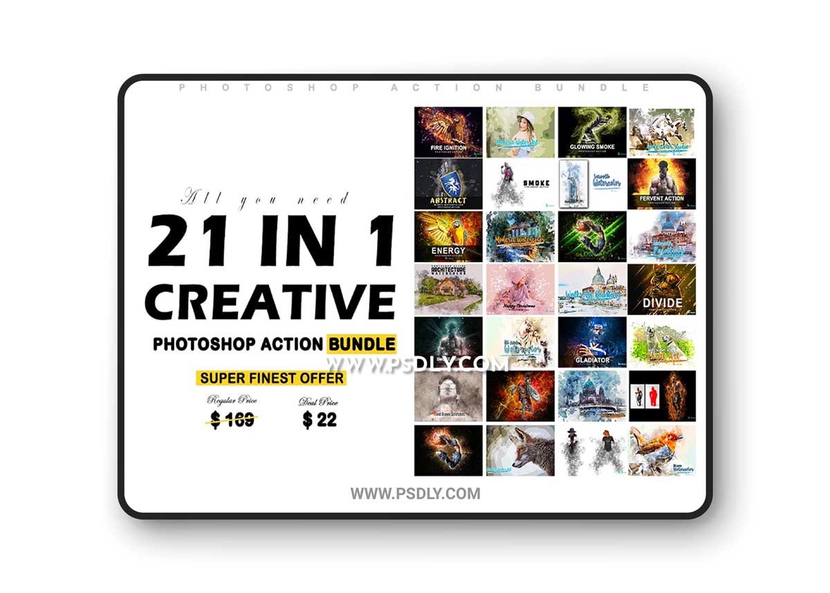 CreativeMarket - 21 In 1 Creative PS Actions 6800794