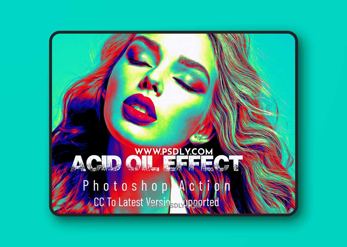 CreativeMarket - Acid Oil Effect Photoshop Action 6794844