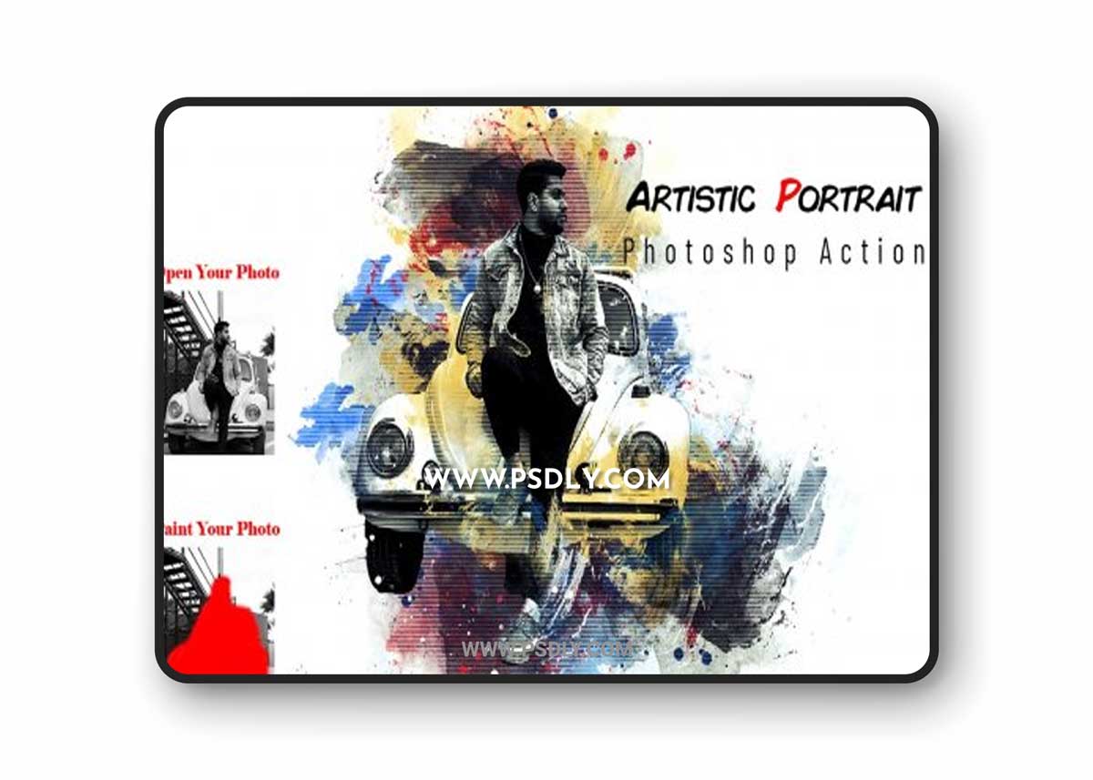 CreativeMarket - Artistic Portrait Photoshop Action 6813045