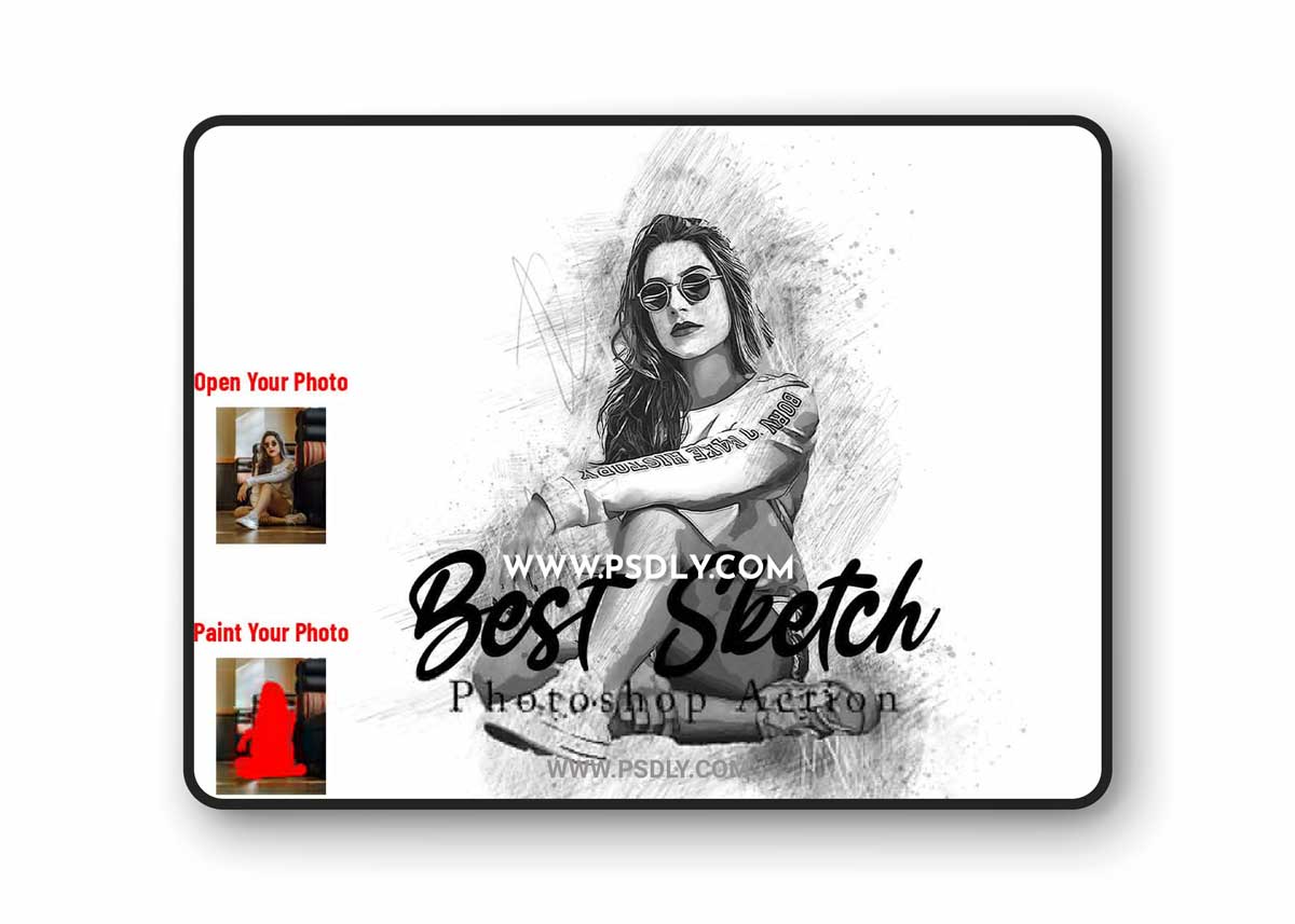 CreativeMarket - Best Sketch Photoshop Action 6824813