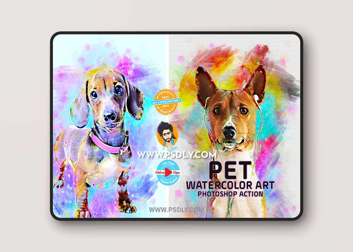 CreativeMarket - Pet Watercolor Art Plugin 6447259