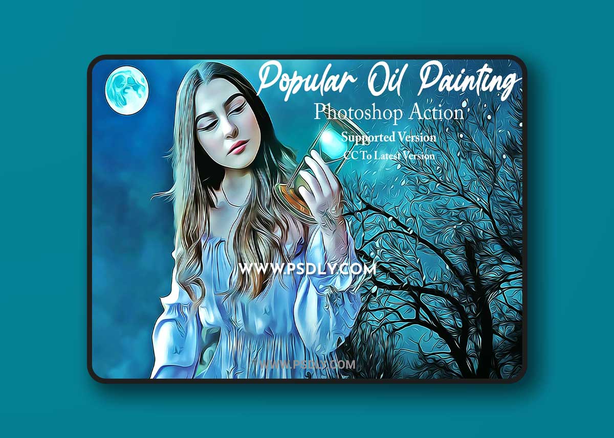 CreativeMarket - Popular Oil Painting Action 6837932