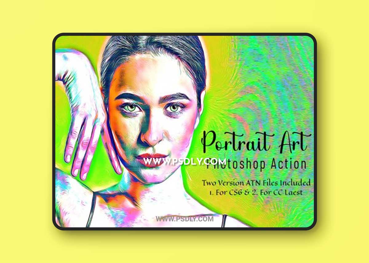 CreativeMarket - Portrait Art Photoshop Action 6889919