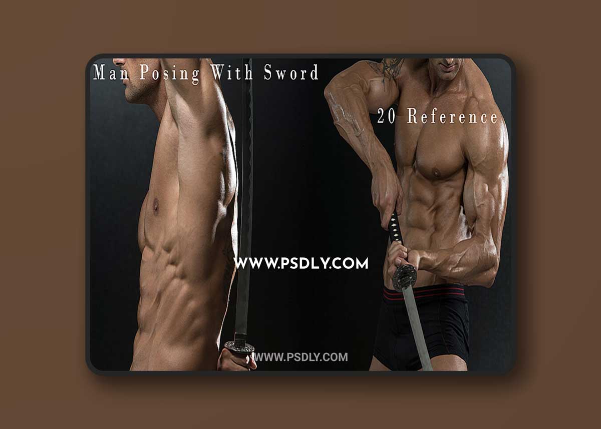 Cubebrush - Hector - Man Posing With Sword