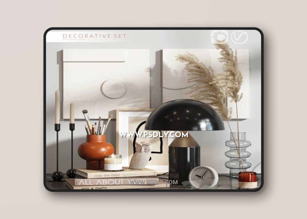 Decorative set with plaster panels 3D Models