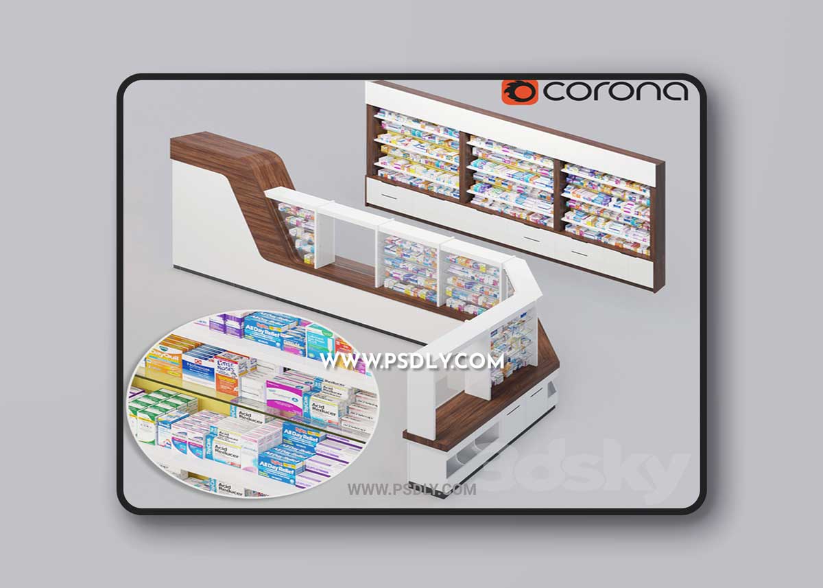 Drugs for pharmacies 3D Model