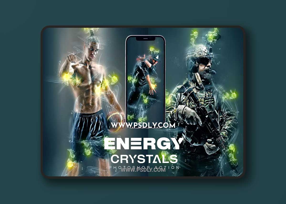 Energy of Crystals Photoshop Action