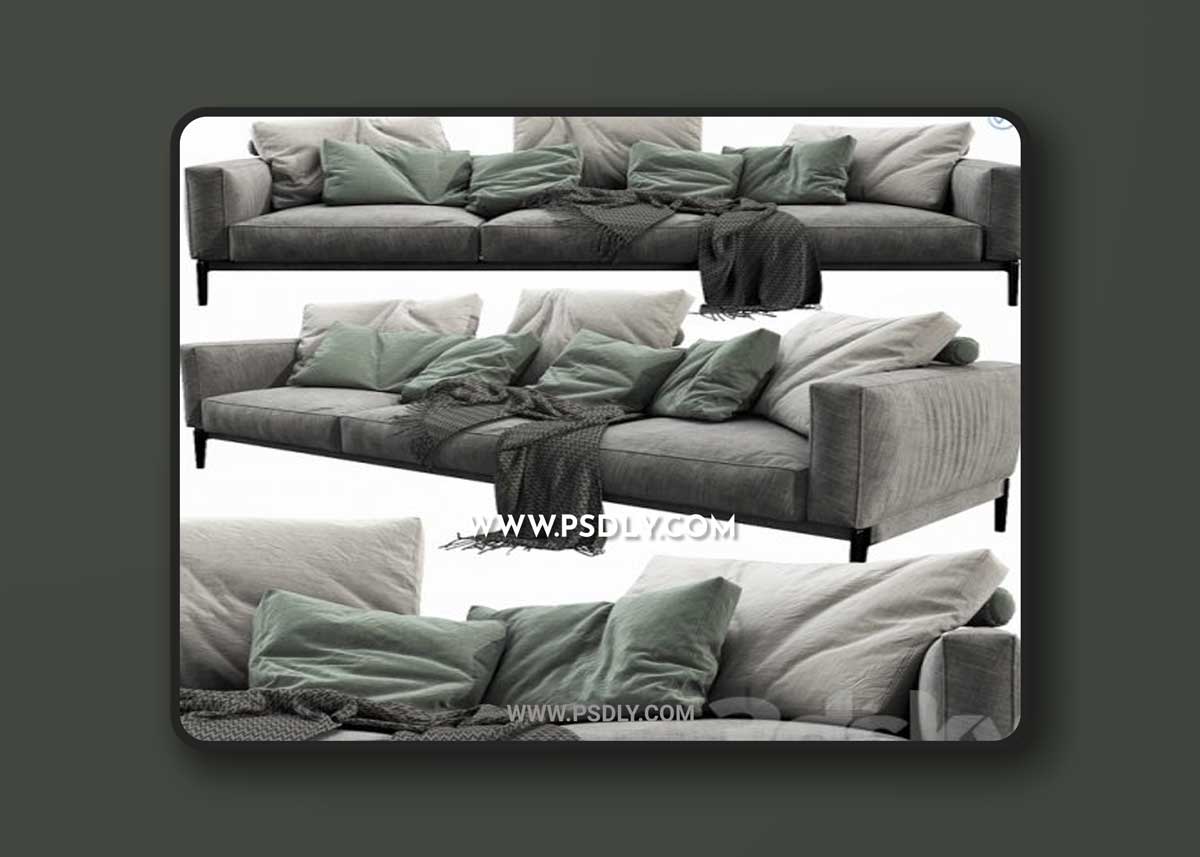 Flexform Romeo 3 Seater 3D Models