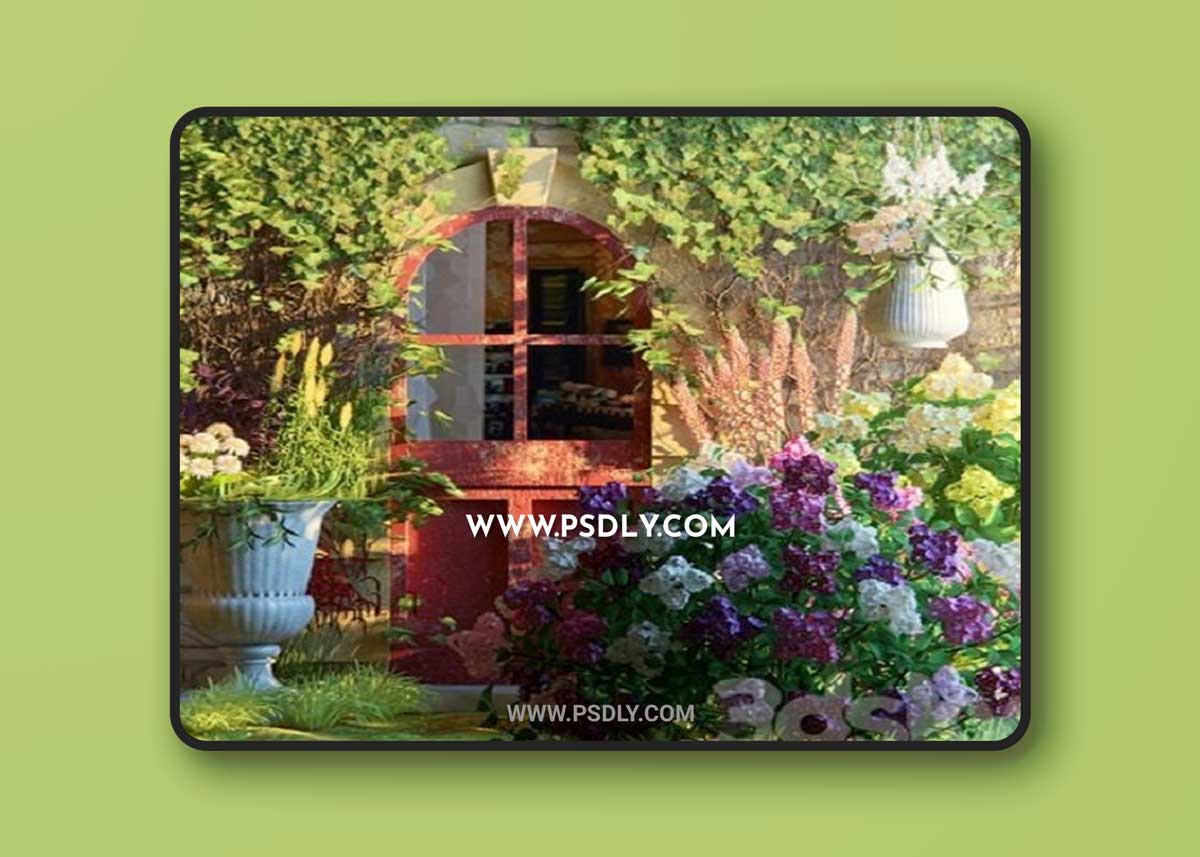 Flower house near the house