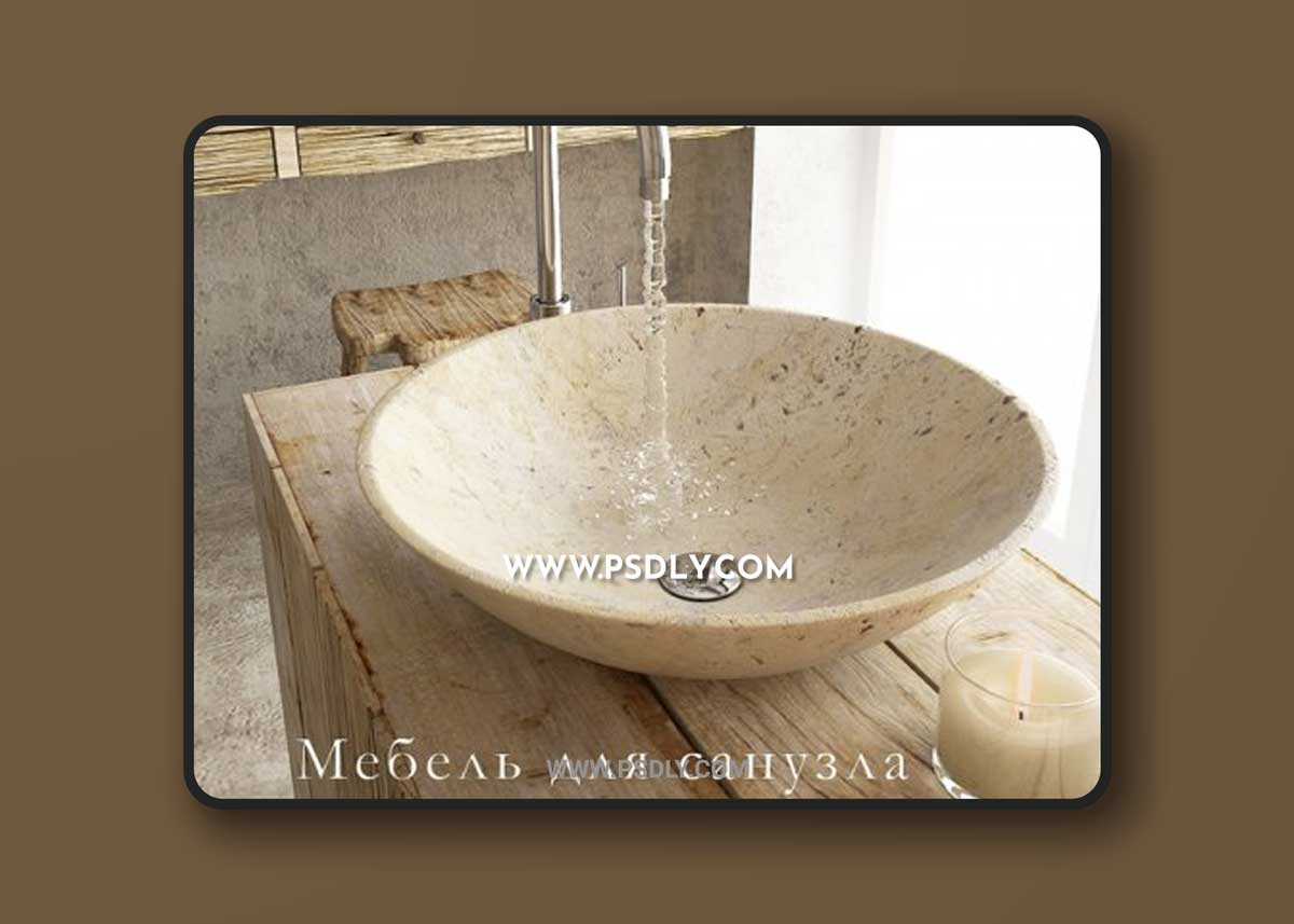 Furniture with the decor for bathrooms 3D Models