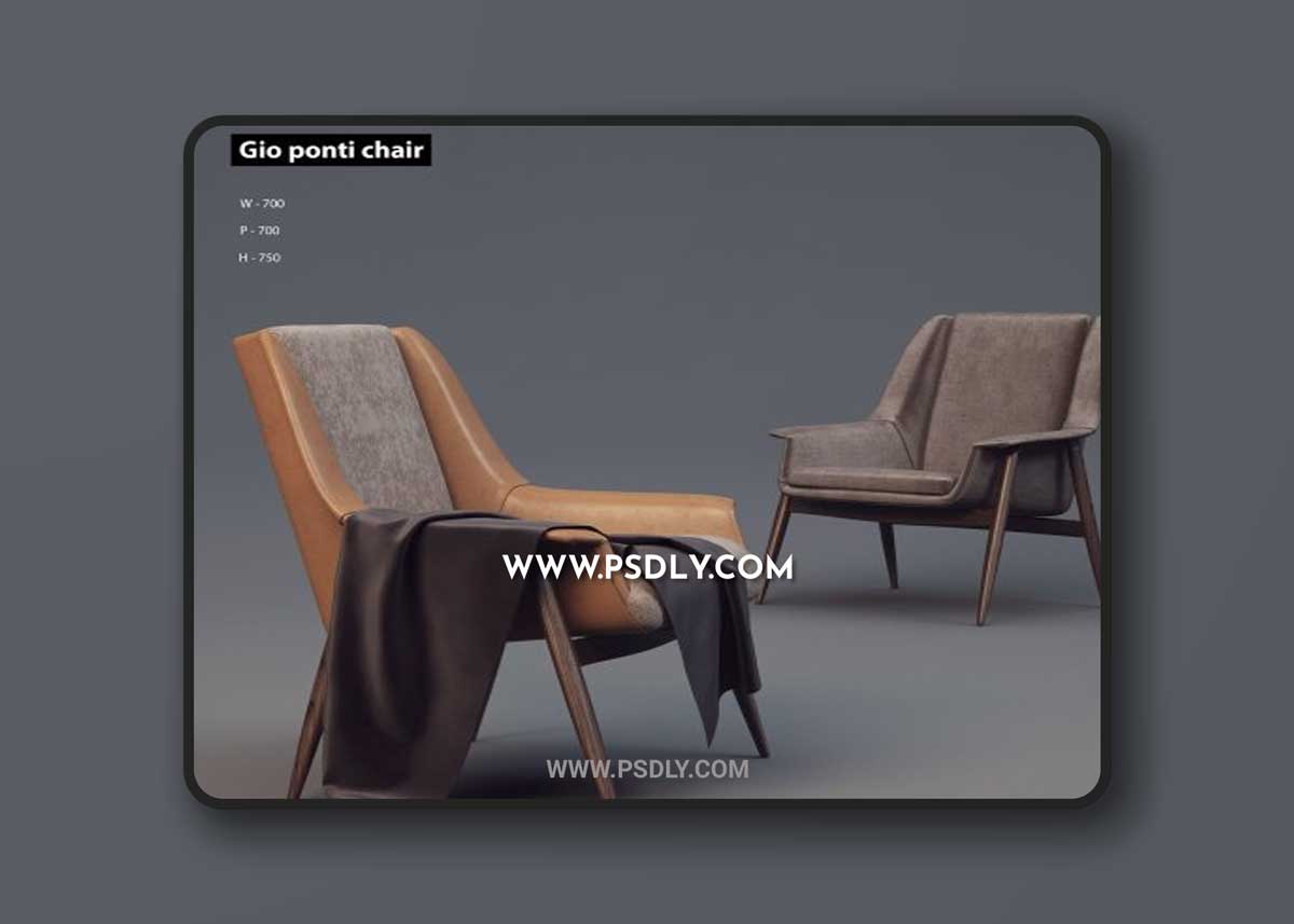 Gio Ponti Chair 3D Models