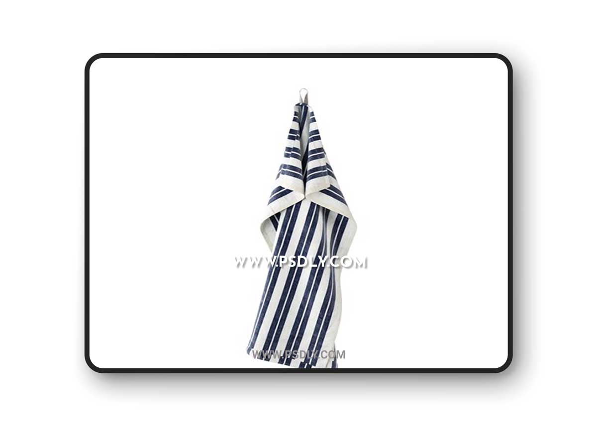 Hale Tea Off-White Blue Towel by Ferm Living
