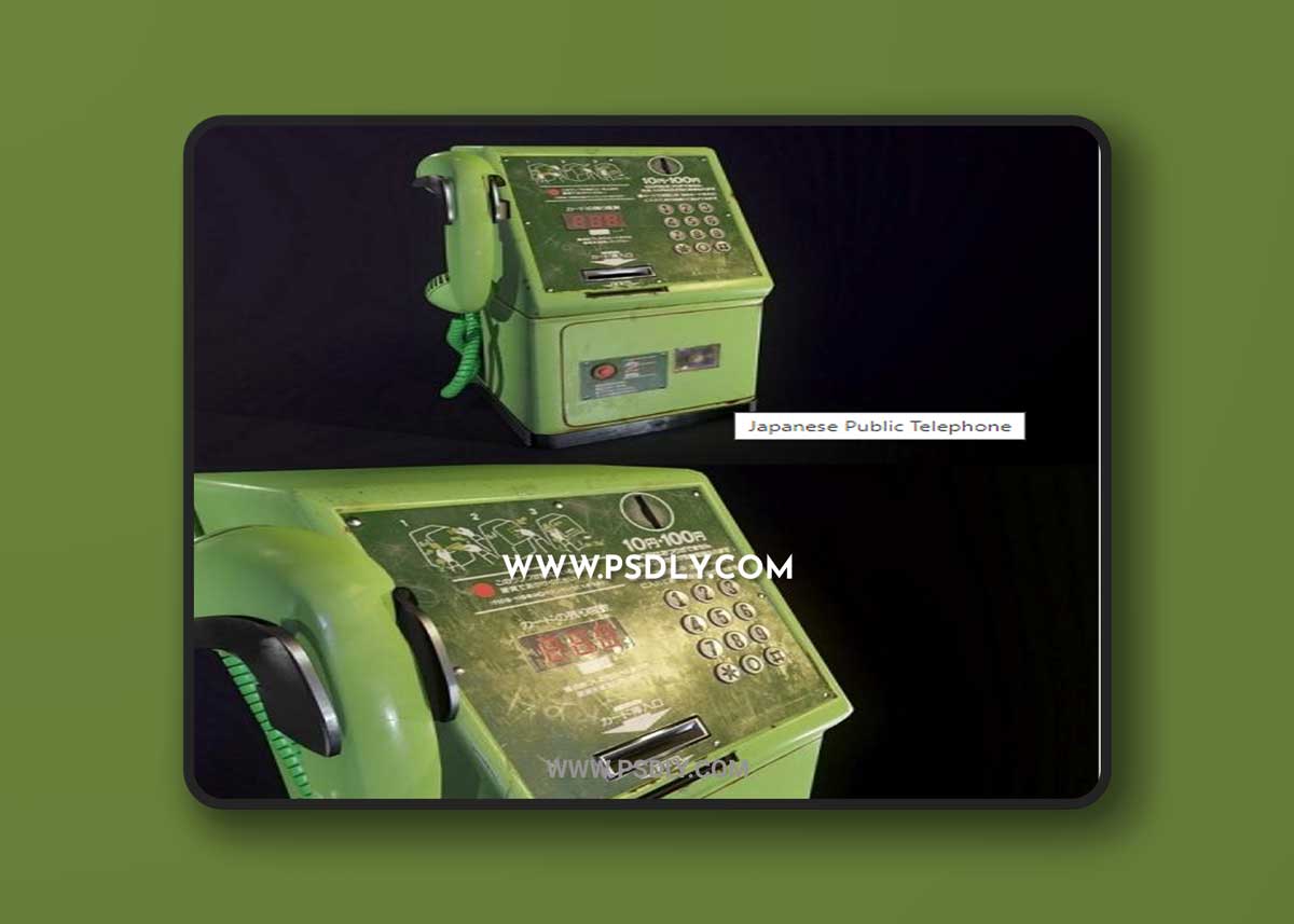 Japanese Public Telephone 3D Model