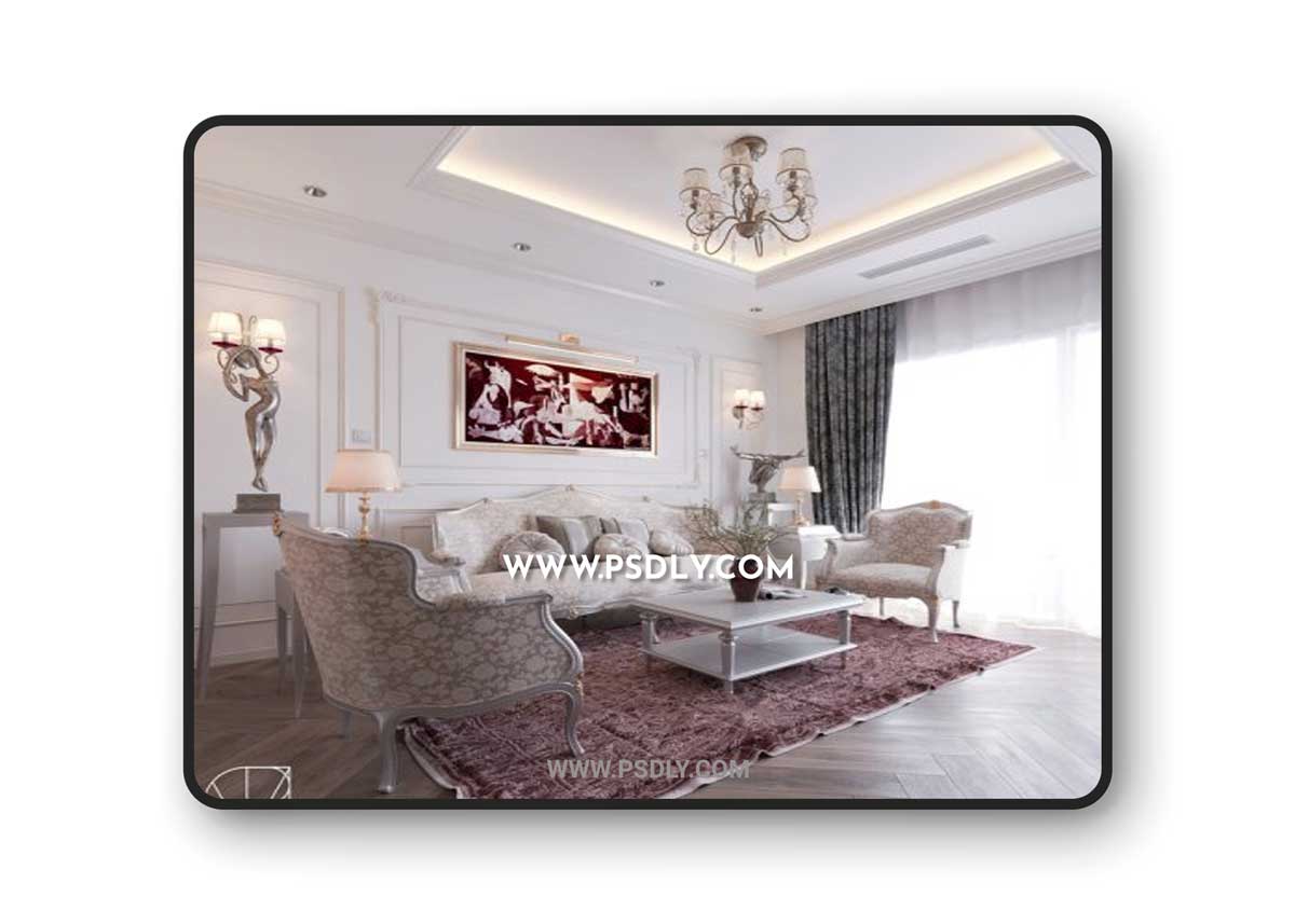 Living Room – Kitchen Interior By Tran Trung Hieu