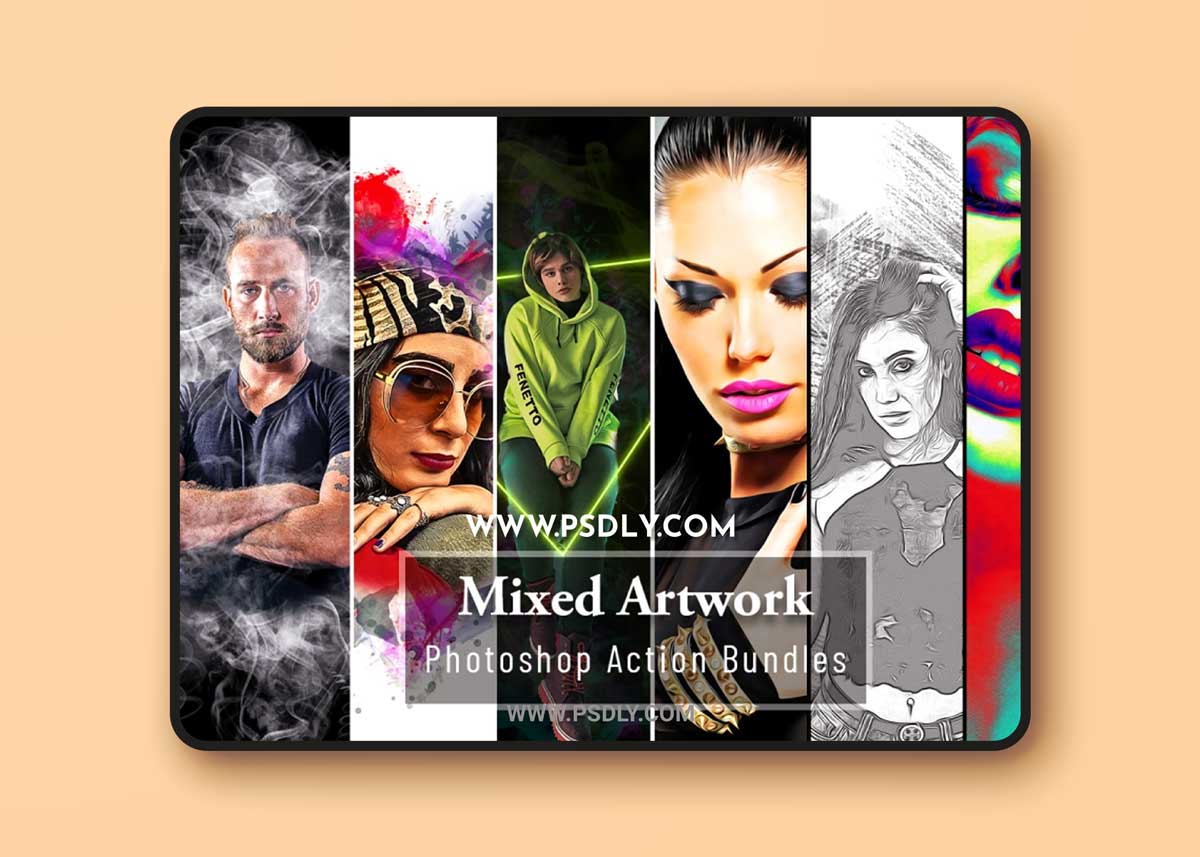 Mixed Artwork Photoshop Actions Bundle