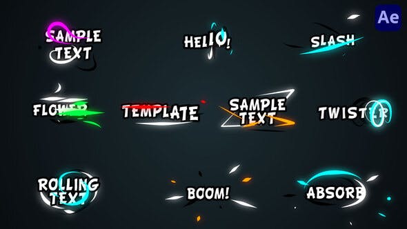 Videohive Colorful Neon Titles [After Effects] 35587024