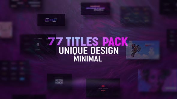 Videohive 77 Titles Pack 31167937