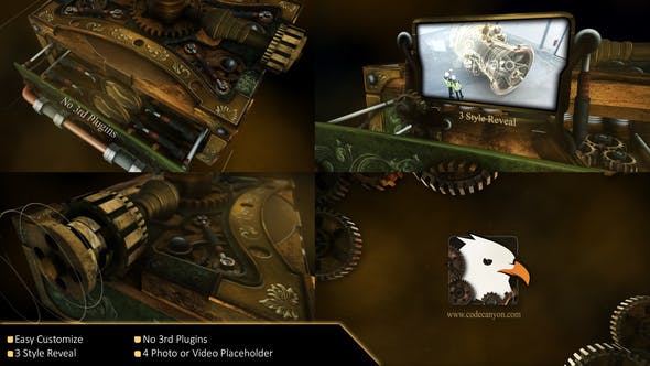 Videohive Steampunk Box Reveal Logo 30930755