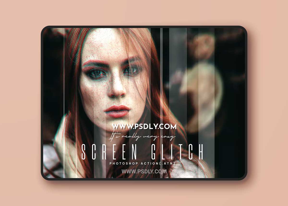 Screen Glitch Photoshop Action