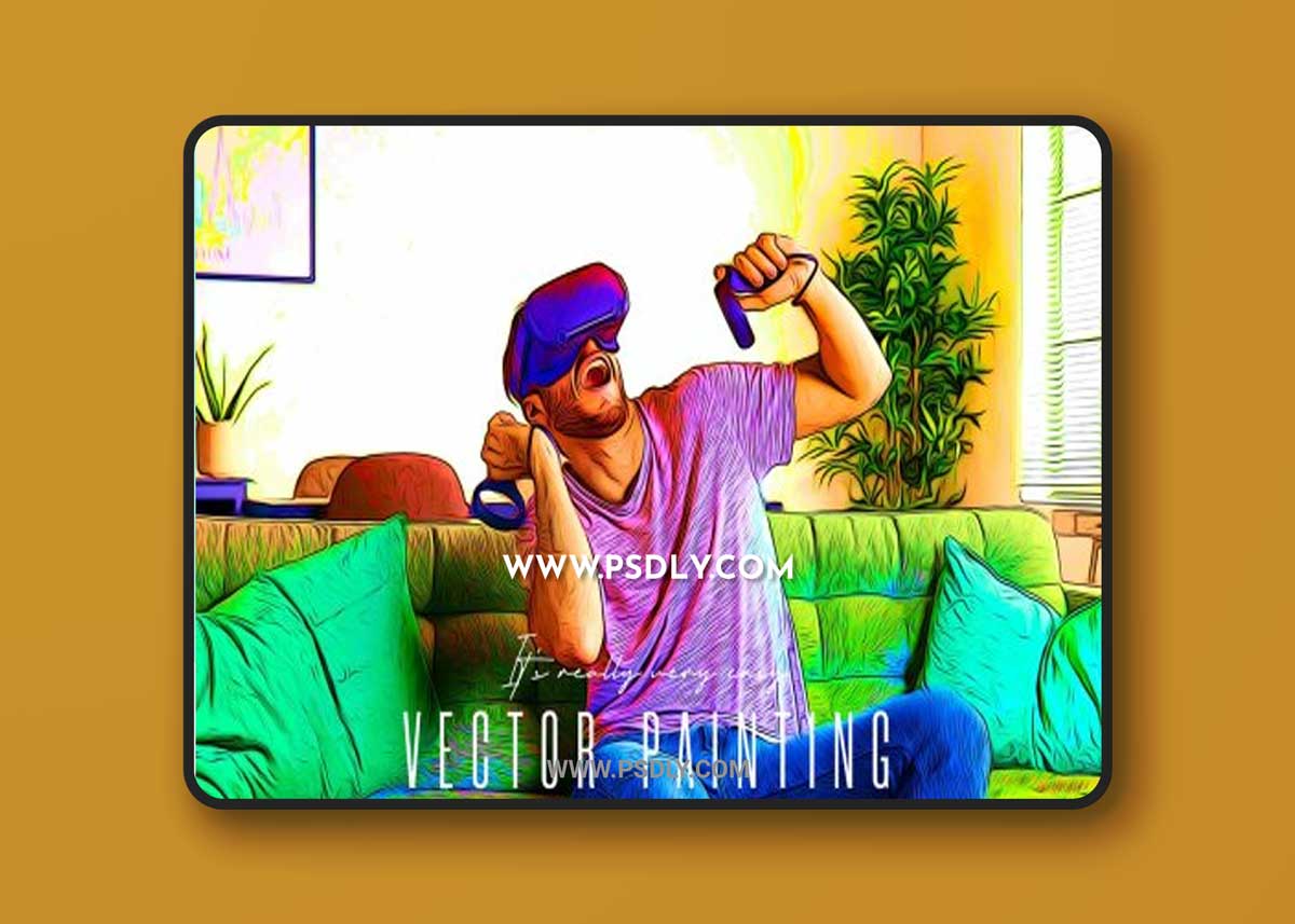 Vector Painting Deep Photoshop Action