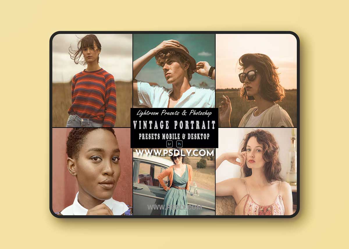 Vintage Portrait Photoshop Action W3WFUGF