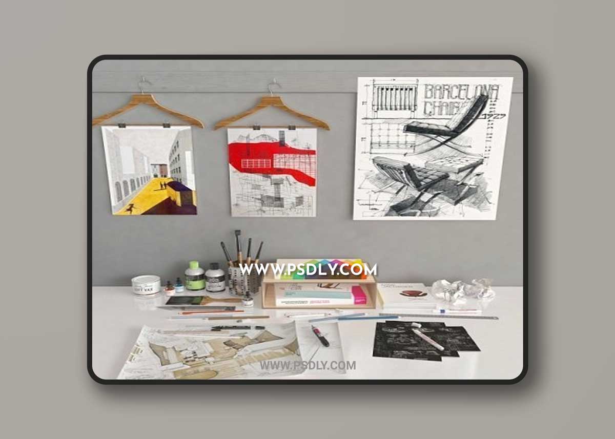 Working space 3D Model