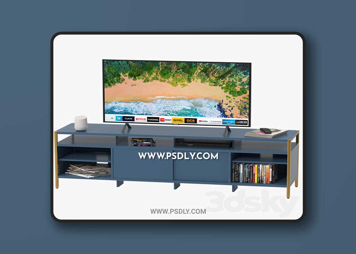 Zane Media Console 3D Model