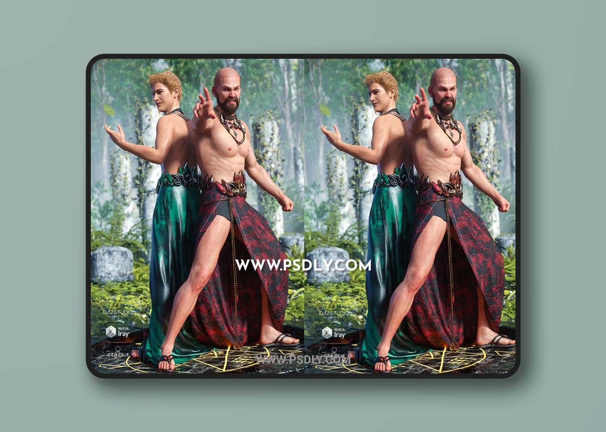 dForce Aegis Outfit Textures 3D Model