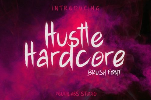 Hustle Hardcore - Brush Font 3774259