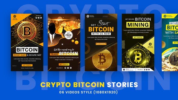 Videohive Crypto Bitcoin Stories Pack 35651701