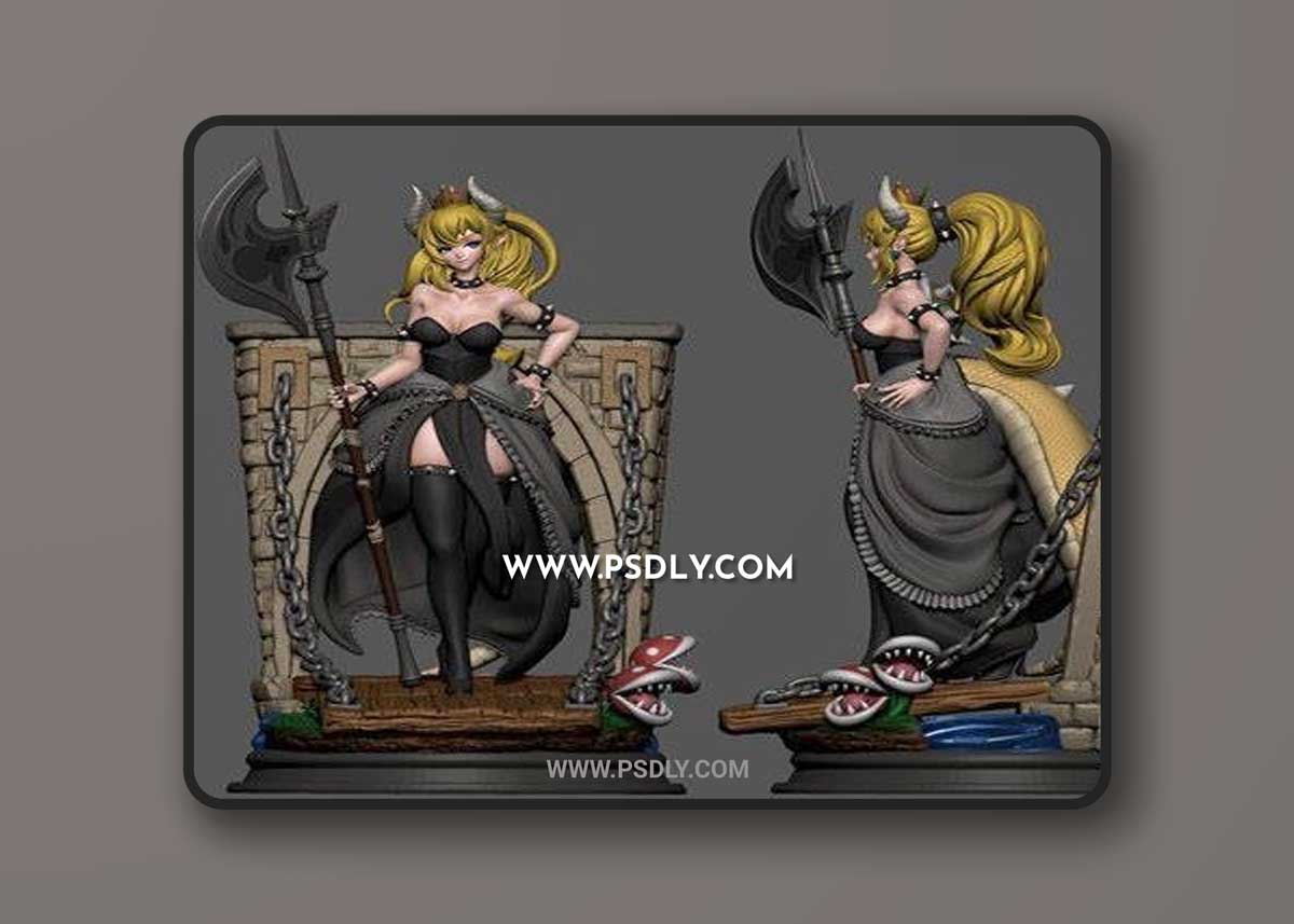 3D Print Models Battle Axe Bowsette