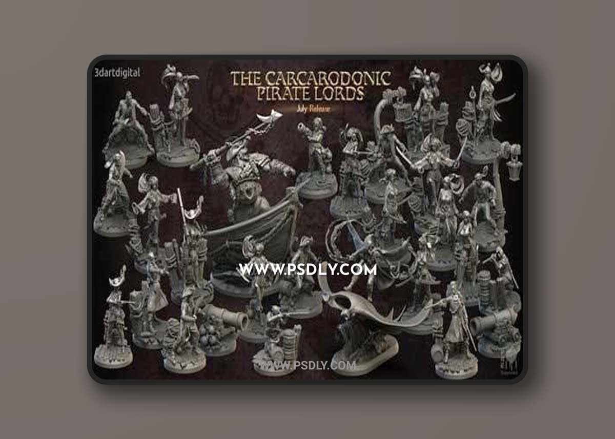 3D Print Models The Carcarodonic Pirate Lords July Release
