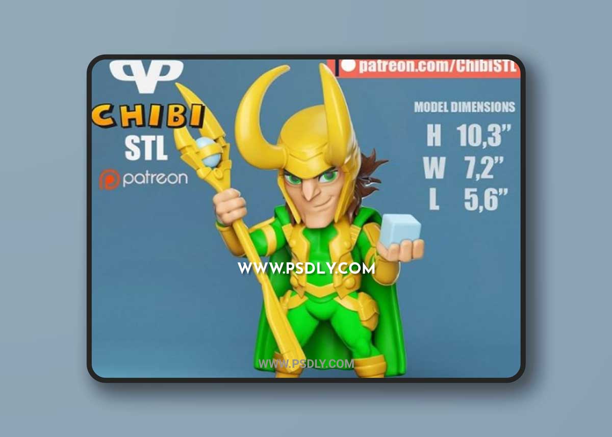 3DXM - Loki Chibi 3D Model
