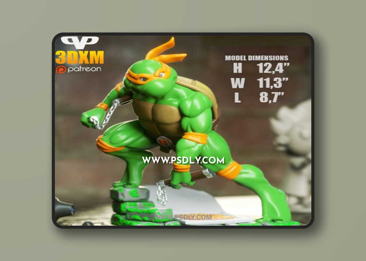 3DXM - TMNT Michelangelo 3D Model