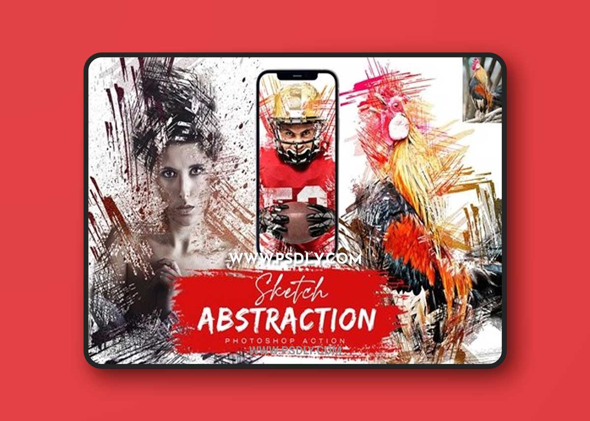 Abstraction Sketch Photoshop Action