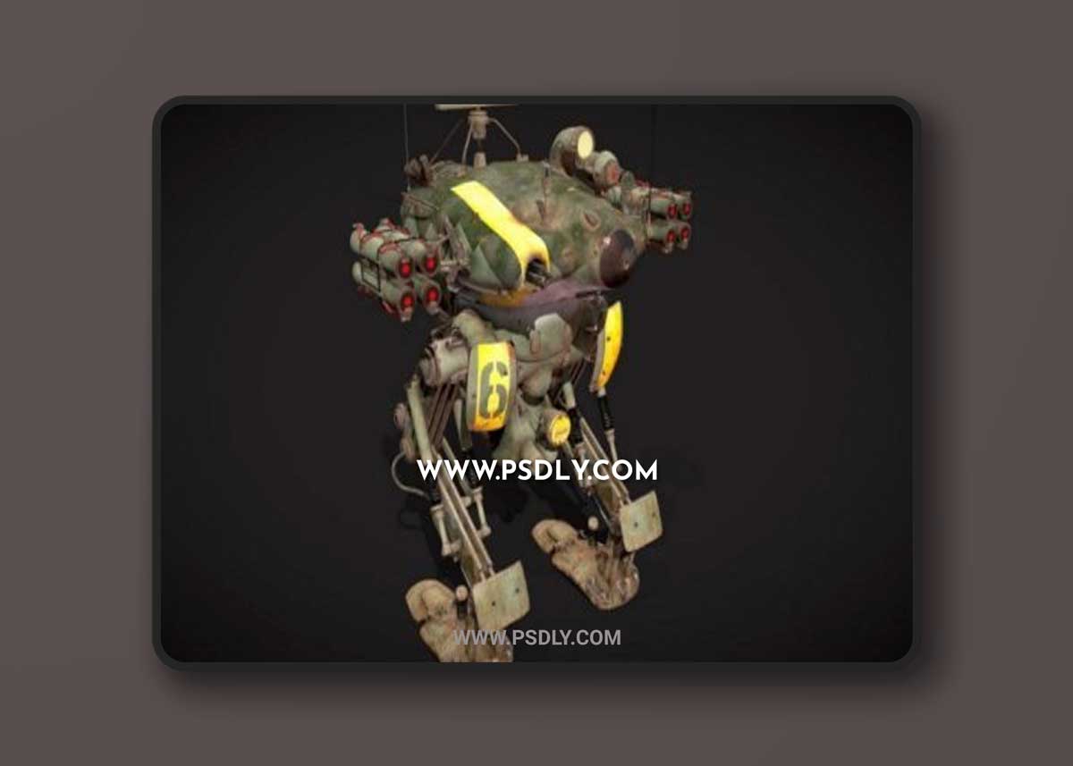 Atom Punk Mecha Tank 3D Model