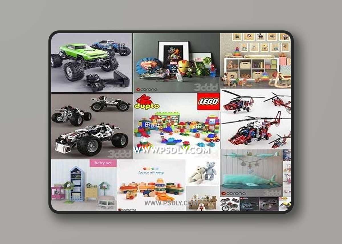Bundle 3D Childroom Toys and Furniture Collection